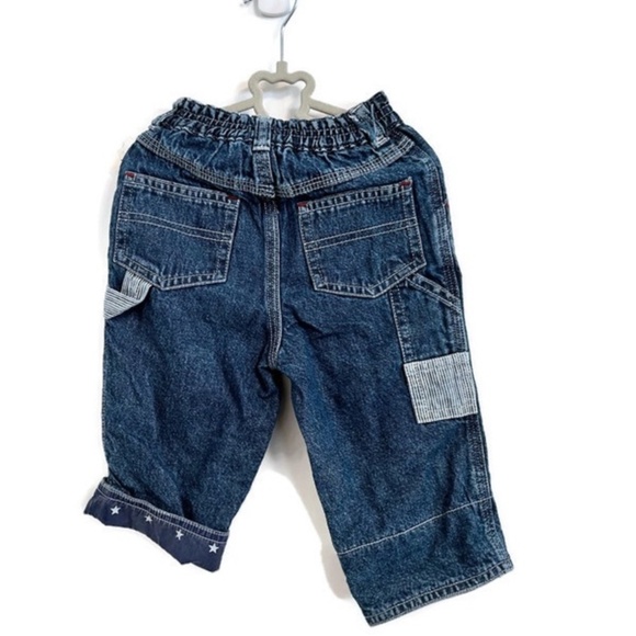 NWT Gap Kids unisex patchwork jeans, 6-12 months, size Medium, 17-22 Pounds, 27- - Picture 2 of 9